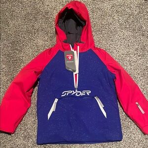 Spyder Red and Blue Hooded Jacket